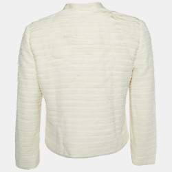Diane Von Furstenberg Beige Silk Roccoco Armour Jacket S