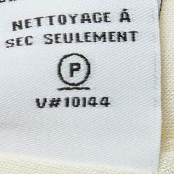 Pre Owned Diane Von Furstenberg Cream Lace Mini Zarita Dress M