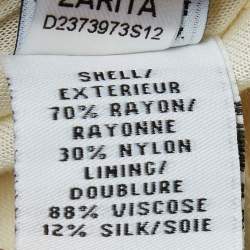 Pre Owned Diane Von Furstenberg Cream Lace Mini Zarita Dress M