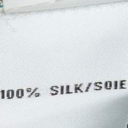 Pre Owned Diane Von Furstenberg Green Printed Jersey Wrap Dress M