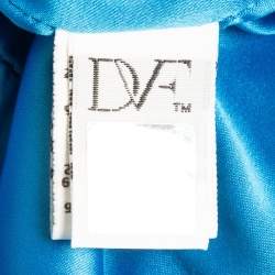 Pre Owned Diane Von Furstenberg Blue Jersey Sleeveless Jori Dress L