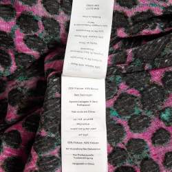 Pre Owned Diane Von Furstenberg Pink Printed Jacquard Manal Midi Dress S