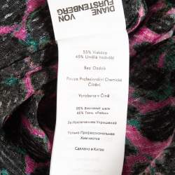 Pre Owned Diane Von Furstenberg Pink Printed Jacquard Manal Midi Dress S