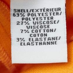 Pre Owned Diane Von Furstenberg Orange Stretch Knit Carrie Shift Dress L