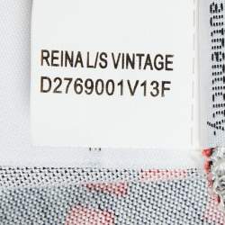 Pre Owned Diane Von Furstenberg Red Printed Silk Jersey Mini Dress M