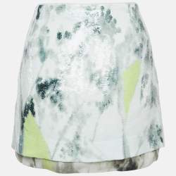 Diane Von Furstenberg Green Sequin Mini Skirt M
