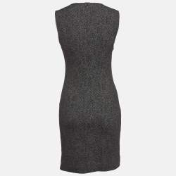 Pre Owned Diane Von Furstenberg Black Wool Blend Sleeveless Mini Dress S