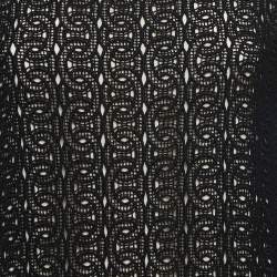 Pre Owned Diane Von Furstenberg Black Lace & Jersey Mini Dress S