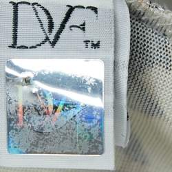 Pre Owned Diane Von Furstenberg White Floral Print Wrap Dress M