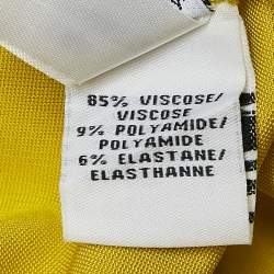 Pre Owned Diane Von Furstenberg Acid Yellow Jersey Oka Sheath Dress M