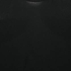 Pre Owned Diane Von Furstenberg Black Crepe Round Neck Top M