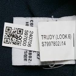 Pre Owned Diane Von Furstenberg Navy Blue Silk Trudy Shirt M