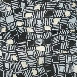 Pre Owned Diane Von Furstenberg Blue Printed Silk Jersey Wrap Dress M