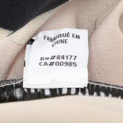 Pre Owned Diane Von Furstenberg Pink/Black Spina Print Silk One Shoulder Jumpsuit S