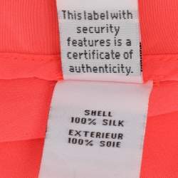 Pre Owned Diane Von Furstenberg Neon Orange Silk Belgin Sleeveless Top S