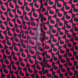 Pre Owned Diane Von Furstenberg Pink/Blue Printed Silk Petunia Pants M