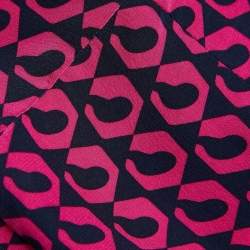 Pre Owned Diane Von Furstenberg Pink/Blue Printed Silk Petunia Pants M