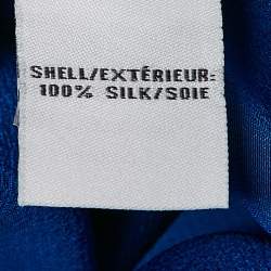 Pre Owned Diane Von Furstenberg Blue Silk Lorelei Shirt M