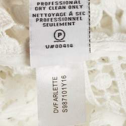 Diane Von Furstenberg White Guipure Lace Arlette Jacket M