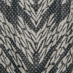 Diane Von Furstenberg Metallic Printed Silk Lurex Stud Detail Sleeveless Ade Top M