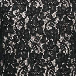 Diane Von Furstenberg  Black Lace Colleen Long Sheath Dress L