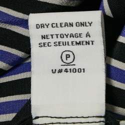 Pre Owned Diane Von Furstenberg Multicolor Striped Silk Valentina Shirt M