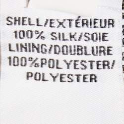 Pre Owned Diane Von Furstenberg Cream Silk Pleated Jayne Blouse S