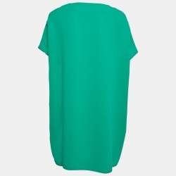 Pre Owned Diane Von Furstenberg Green Crepe Kora Tunic Shift Dress M