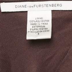 Pre Owned Diane Von Furstenberg Purple Chiffon Plisse Maxi Wrap Dress M