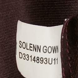 Pre Owned Diane Von Furstenberg Purple Chiffon Plisse Maxi Wrap Dress M