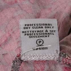 Diane Von Furstenberg Pink Lip Print Silk Jersey Tie-Up Waist Detail Mini Dress M