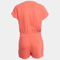 Diane Von Furstenberg Pink Crepe Emerson Romper S