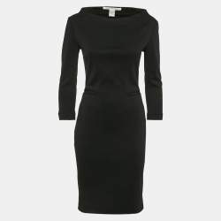 Pre Owned Diane Von Furstenberg  Black Jersey Short Maidey Dress XS