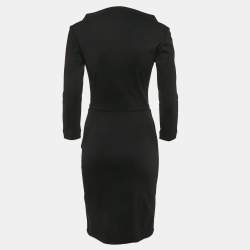Pre Owned Diane Von Furstenberg  Black Jersey Short Maidey Dress XS