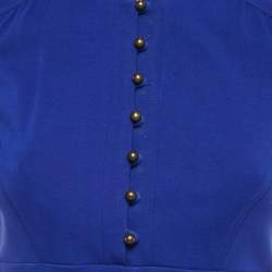 Pre Owned Diane Von Furstenberg Royal Blue Jersey Dizzy Dress S