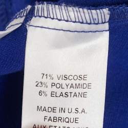 Pre Owned Diane Von Furstenberg Royal Blue Jersey Dizzy Dress S