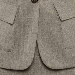 Diane von Furstenberg Grey Wool Pants Suit S