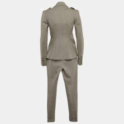 Diane von Furstenberg Grey Wool Pants Suit S