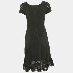 Pre Owned Diane Von Furstenberg Black Jersey Mini Dress S
