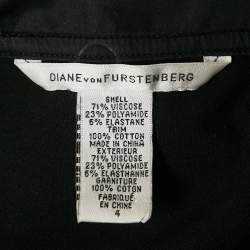 Diane Von Furstenberg Black Jersey Sleeveless Zanne Dress S