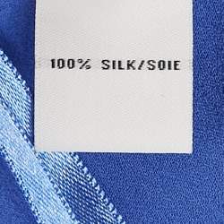 Diane Von Furstenberg Blue Button Front Detail Short Maja Dress M