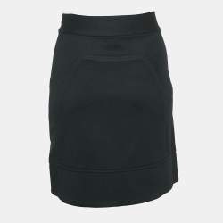 Diane Von Furstenberg Black Wool Jersey Jourdan Mini Skirt S