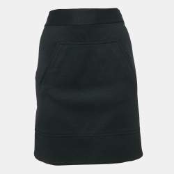 Diane Von Furstenberg Black Wool Jersey Jourdan Mini Skirt S