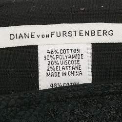 Pre Owned Diane Von Furstenberg Black Lace Skinny Pants XS