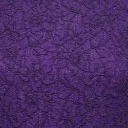 Pre Owned Diane Von Furstenberg Purple Lace Mini Zarita Dress M