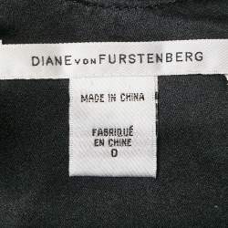 Pre Owned Diane Von Furstenberg Black Satin Lace Trimmed Olivette Mini Dress XS