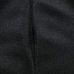 Pre Owned Diane Von Furstenberg Black Satin Lace Trimmed Olivette Mini Dress XS