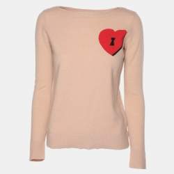 Diane Von Furstenberg Beige Knit Wool Phima Locket Sweater M