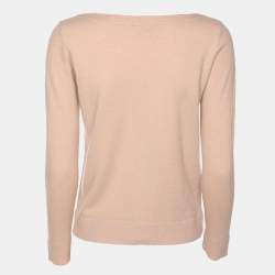 Diane Von Furstenberg Beige Knit Wool Phima Locket Sweater M