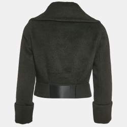 Pre Owned Diane Von Furstenberg Black Shearling Lady Bird Jacket M